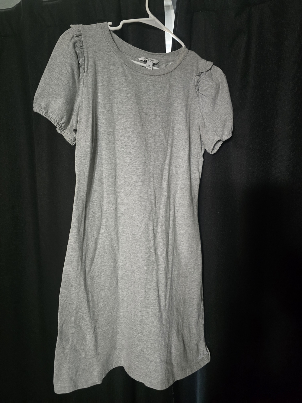 Nine West Light Gray Short Sleeve Knit Dress